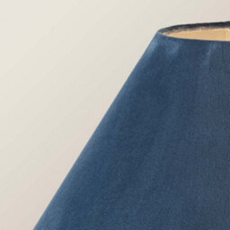 Valuelights Martha Blue Conical Lamp Shade Full Fabric Velvet Midi Floor Lamp - thumbnail 4