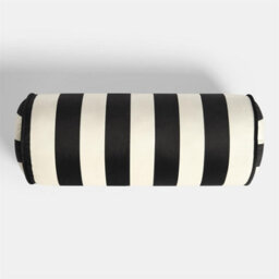OHS Matte Velvet Stripe Bolster Pillow Soft Cylindrical Cushion - thumbnail 4