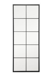 Mirroroutlet The Genestra Black Modern Window Garden Wall Mirror 150Cm X 60Cm - thumbnail 2