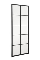 Mirroroutlet The Genestra Black Modern Window Garden Wall Mirror 150Cm X 60Cm - thumbnail 3