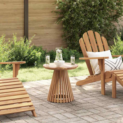 Berkfield Garden Side Table Brown 50 X 50 X 49.5 Cm Solid Teak Wood - image 1