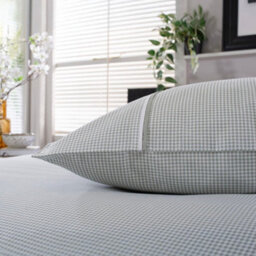 The Lyndon Company Gingham Duvet Cover Set  - Soft & Breathable Cotton With Double Piped Edges - thumbnail 3