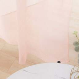 Deconovo Soild Eyelet Semi Transparent Net Curtains Super Soft Voile Curtains Decorative Sheer Curtans 55 X 54 Inch Pink 2 Panels - thumbnail 2