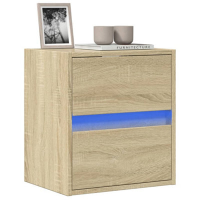 Berkfield Tv Wall Cabinet With Led Lights Sonoma Oak 41X31X45 Cm - image 1