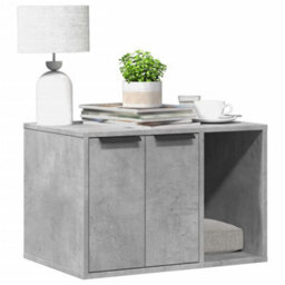 Vidaxl Cat Litter Box Enclosure Concrete Grey 60X40X40 Cm Engineered Wood - thumbnail 1