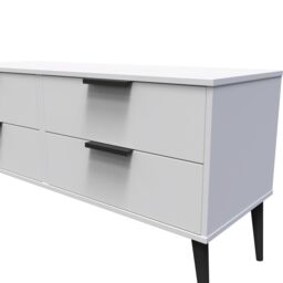 Hong Kong Ready Assembled Matt Grey No Effect 4 Drawer Smart Chest (H)505mm (W)1120mm (D)415mm - thumbnail 4