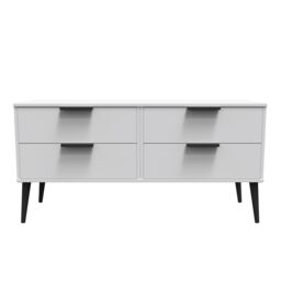 Hong Kong Ready Assembled Matt Grey No Effect 4 Drawer Smart Chest (H)505mm (W)1120mm (D)415mm - thumbnail 2