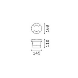 Ideal Lux Luminosa Way 16Cm Round 2 Direction Outdoor Recessed Ground Light Black 1X Gx53 Ip67 - thumbnail 2