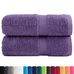 Berkfield Durable Premium Wash Towels Solund 2 Pcs Purple 30X30 Cm 600 Gsm