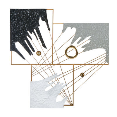 Beliani Wall Decor Balbriggan Metal 70 Cm Multicolour - image 1