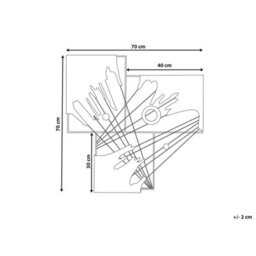 Beliani Wall Decor Balbriggan Metal 70 Cm Multicolour - thumbnail 3