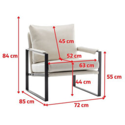Fabric Cream Graziana Accent Chair - thumbnail 8