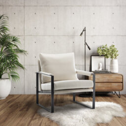 Fabric Cream Graziana Accent Chair - thumbnail 2