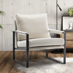 Fabric Cream Graziana Accent Chair - thumbnail 1