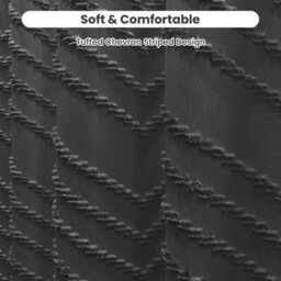 INHOUSOLU HOME DÉCOR Inhousolu Home Decor Stylish Boho Shower Curtain Tufted Chevron Stripes Waterproof Washable - thumbnail 3
