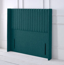 "Slumbre Multipanel Winged Chenille 4Ft6 Double 50"" Headboard - Teal"