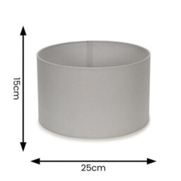 Valuelights Reni Pair Of Grey Fabric Drum Ceiling Lamp Shades (D)25Cm - thumbnail 7