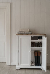 Statement Furniture Florence Shoe Storage Cabinet Wooden Shoe Rack - White - thumbnail 4