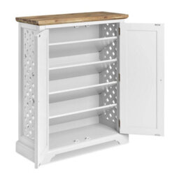 Statement Furniture Florence Shoe Storage Cabinet Wooden Shoe Rack - White - thumbnail 9