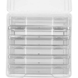 Clear Photo Storage Boxes For 6X4 Photographs - Storage Organiser With 6 Clip Lock Cases & 600 Photo Capacity - thumbnail 5