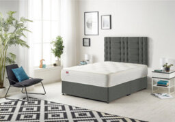 Somnior Beds Somnior Bliss Linen Grey 6Ft Memory Foam Divan Bed With 4 Drawers, Mattress & Headboard - Super King - thumbnail 2