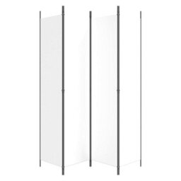 Walplus 4-Panel Room Divider White 200X220 Cm Fabric - thumbnail 4