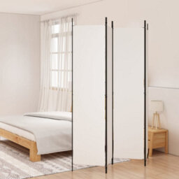 Walplus 4-Panel Room Divider White 200X220 Cm Fabric - thumbnail 1