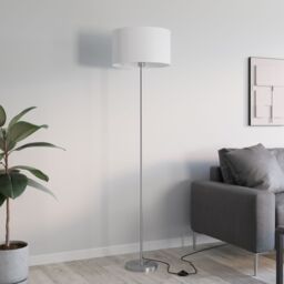 GoodHome Willet Satin Silver Effect Floor Lamp Base - thumbnail 2