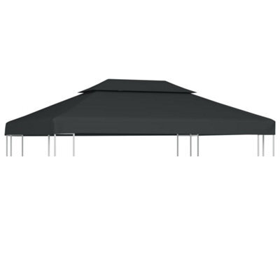 Walplus 2-Tier Gazebo Top Cover 310 G/ma 4X3 M Anthracite - image 1