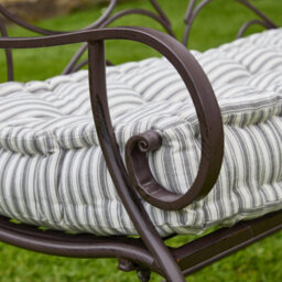 Dibor Vintage Brown Scrolled Iron Outdoor Garden Furniture Two Seater Garden Bench - thumbnail 5