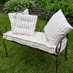 Dibor Vintage Brown Scrolled Iron Outdoor Garden Furniture Two Seater Garden Bench - thumbnail 6