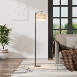 Thehotsale Height Adjustable Arc Farmhouse Floor Lamp With Foot Switch