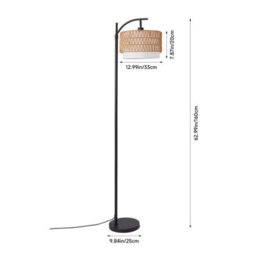 Thehotsale Height Adjustable Arc Farmhouse Floor Lamp With Foot Switch - thumbnail 9