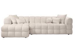 My Furniture Berlin Left Hand Corner Sofa - Large Light Taupe Chenille 285 Cm X 165 Cm 71 Cm