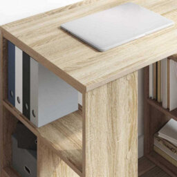 Berkfield Modern Corner Desk Sonoma Oak Mdf Medium Sonoma Oak Corner Desk - thumbnail 4