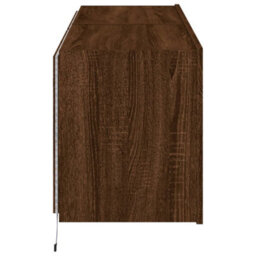 Berkfield Tv Wall Cabinets With Led Lights 2 Pcs Brown Oak 60X35X41 Cm - thumbnail 9