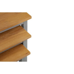 Oakham Inverlochy Nest Of Tables In Grey And Oak - thumbnail 3