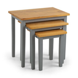 Oakham Inverlochy Nest Of Tables In Grey And Oak