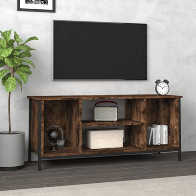 Vidaxl Tv Cabinet Smoked Oak 102X35X45 Cm Engineered Wood - image 1