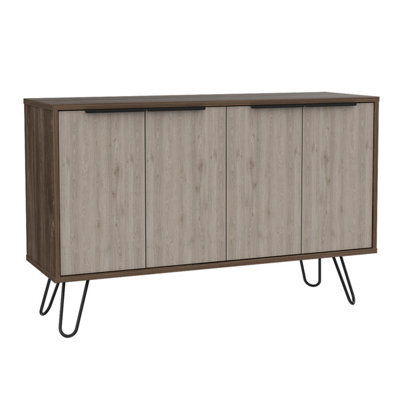 Core Products Nevada Large Smoked Oak Sideboard With 4 Doors, H75.6Cm X W117.0Cm X D38.0Cm - image 1