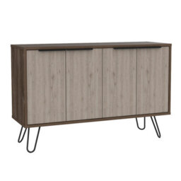 Core Products Nevada Large Smoked Oak Sideboard With 4 Doors, H75.6Cm X W117.0Cm X D38.0Cm - thumbnail 1