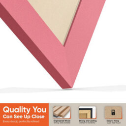 "AK Frames 25X17"" Pink Modern Vinyl Record Frame With Ivory Mount For 12 Inch Lp Cover & Disc - Overlapped Design" - thumbnail 3