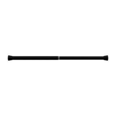 GoodHome Araxos Matt Black Extendable Single Curtain Pole Set, (L)600mm-900mm (Dia)28mm - image 1