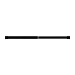 GoodHome Araxos Matt Black Extendable Single Curtain Pole Set, (L)600mm-900mm (Dia)28mm - thumbnail 1