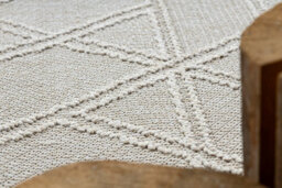 RugsX Carpet Jersey 19241 Cream - Rhombuses, Geometric Structural, Loop Boho  200X290 Cm - thumbnail 5