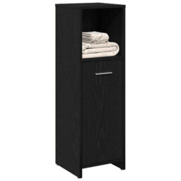 Walplus Bathroom Cabinet Black Oak 30X30X95 Cm Engineered Wood - thumbnail 4