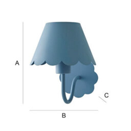 Valuelights Hattie Blue Scallop Rechargeable Wall Light - thumbnail 7