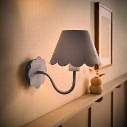 Valuelights Hattie Blue Scallop Rechargeable Wall Light - thumbnail 2