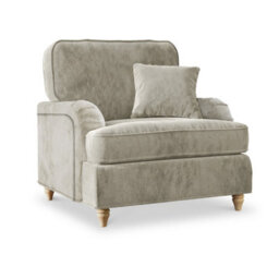 Arthur Mink Armchair For Living Room - Fully Assembled By Roseland Furniture - thumbnail 1