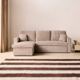 Sweeek - Indoor Rug With Brown And White Stripes 80X140Cm - Pablo - thumbnail 3